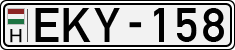 license plates of Hungary, Cars (1990)