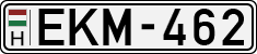 license plates of Hungary, Cars (1990)