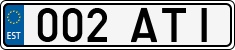 License plate of Estonia, Regular car plates