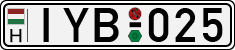 license plates of Hungary, Cars (1990)
