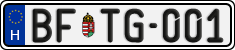 license plates of Hungary, Regular plates (2022)
