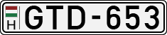 license plates of Hungary, Cars (1990)