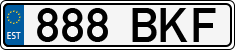 License plate of Estonia, Regular car plates