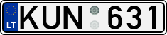 License plate of Lithuania, Cars