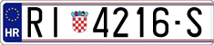 License plate of Croatia, Regular plates