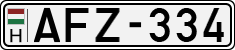 license plates of Hungary, Cars (1990)