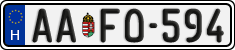 license plates of Hungary, Regular plates (2022)