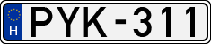 license plates of Hungary, Cars (1990)