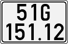 License plate of Vietnam, Cars