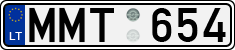 License plate of Lithuania, Cars