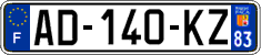 French license plate, SIV (ordinary)