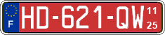 French license plate, SIV (transit plates)