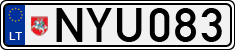 License plate of Lithuania, Cars