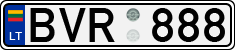 License plate of Lithuania, Cars