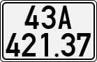 License plate of Vietnam, Cars