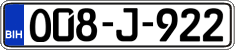 License plate of Bosnia and Herzegovina, Regular plates