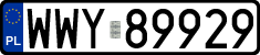 License plates of Poland, Regular car plates