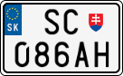 License plate of Slovakia, Motorcycles