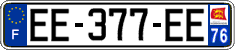 French license plate, SIV (ordinary)
