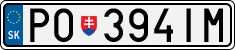 License plate of Slovakia, Cars