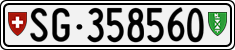 License plate of Switzerland, Cars
