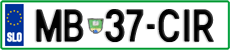 License plate of Slovenia, Cars