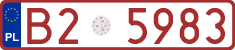 License plates of Poland, Provisional and testing