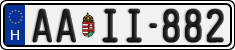 license plates of Hungary, Regular plates (2022)