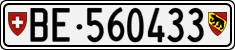 License plate of Switzerland, Cars