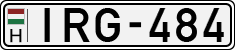 license plates of Hungary, Cars (1990)