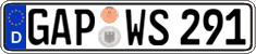 German license plate, Regular plates