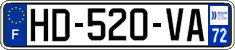 French license plate, SIV (ordinary)