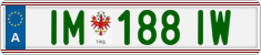 License plate of Austria, Regular plates