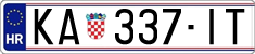 License plate of Croatia, Regular plates