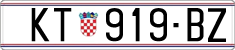 License plate of Croatia, Regular plates