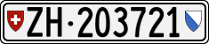 License plate of Switzerland, Cars