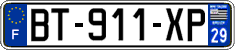 French license plate, SIV (ordinary)