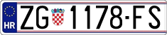 License plate of Croatia, Regular plates