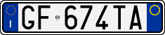 License plate of Italy, Cars (1994 year series)