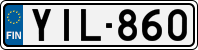 License plate of Finland, Cars