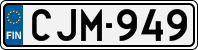 License plate of Finland, Cars