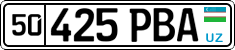 License plate of Uzbekistan, Organizations