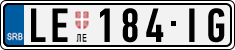 License plate of Serbia, Cars