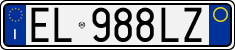 License plate of Italy, Cars (1994 year series)