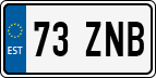 License plate of Estonia, Regular car plates (US-size)