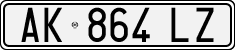 License plate of Italy, Cars (1994 year series)