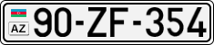 License plate of Azerbaijan, Cars