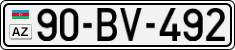 License plate of Azerbaijan, Cars
