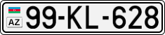 License plate of Azerbaijan, Cars