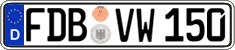 German license plate, Regular plates